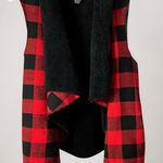 Say What? Say What? Red and Black Checkered Vest Photo 0