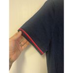 G/fore Fine Knit Dress Women L Navy Blue 100% Wool Super Soft Pkts Accent Stripe Size L Photo 5