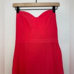 NBD  Red Strapless Maxi Gown Dress with Slit size Medium Revolve $258 Photo 4
