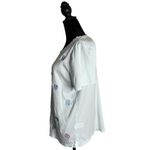 Talbots  Embroidered Sandals Striped Top Striped Nautical‎ Beach Tee Women Size M Photo 5