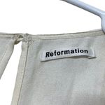 Reformation  Ivory Virginia Top Long Necklace Sleeves Blouse Womens Size L Flawed Photo 7