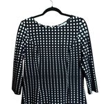 Joseph Ribkoff Cocktail Sheath Dress Womens 10 Black White Print Evening Photo 1