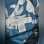 Vintage Silk Pineapple Moon Tank Top Sheath Women’s Tropical Hawaiian Dress Blue Size L Photo 2