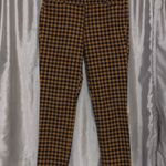 Old Navy Navy Blue & Burnt Orange Houndstooth Pixie Ankle Dress Pant Photo 0