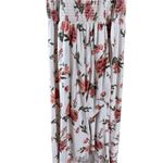 White Pink Floral High Low Maxi Dress Smocked Bust Lightweight Flowy XL Romantic Photo 2