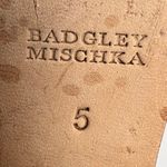 Badgley Mischka  Crystal Espadrille Wedge Platform Sandals Silver Leather Size 5 Photo 9