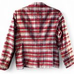 Kasper VTG  & Company Plaid 100% Silk Jacket Sz 14 Blazer Retro Classic Pin-Up Photo 1