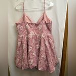 SheIn  Pink Floral Mini Bubble Dress Size 1X Photo 1