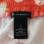 New Directions Orange & White Abstract Chiffon Handkerchief Skirt Size Large Photo 4