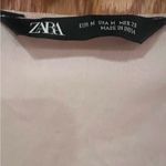 ZARA Sequin Sheer Flounce Sleeve A-Line Wrap Mini Dress Blush Pink Size Medium Photo 16