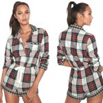 Victoria's Secret Victoria’s Secret Dream Flannel Plaid Shorts Romper Christmas Pajamas Medium Photo 1