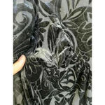 Ultra Pink  Black Burnout Velvet Top Blouse Medium Whimsigoth Fairy Stevie Nicks Photo 5