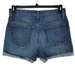 J.Crew Denim SZ 29 Jean Shorts Cuffed Frayed Hems High-Rise Whiskered Blue New Photo 2