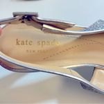 Kate Spade  Silver Peep Toe Slingback Heels Size 7 Photo 7