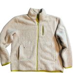 Girlfriend Collective sherpa fleece cream/neon yellow size med Photo 0