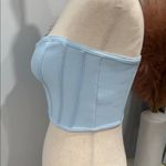 Tic Toc Light Blue Strapless Corset Top Photo 3
