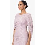 Betsy and Adam  Women Size 18W Dress Drape Back Cocktail Modest  Lace Pink Photo 2