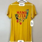 Women’s Mama Cita Graphic Tee Cactus Floral Mustard Yellow Size Small NWOT Photo 3