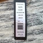 Michael Stars Black Marbled One-Shoulder Tunic Sweater - Size L - Linen Blend Photo 13