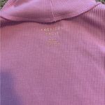 American Eagle Pink Ribbed Mock Neck Long Sleeve Size Medium Photo 4