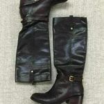Ivanka Trump  Brown Knee High Boots w. Gold Detail Photo 0