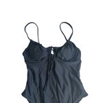 XHILIRATION Black Bow High Cut One Piece Bathing Suit Size Small Photo 2
