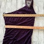 Body Central NWT Y2K Purple Beaded One Shoulder Lightweight Luxe Mini Dress Sz M Photo 7