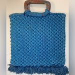 Cleobella  Women’s Thalia Tote Blue Fabric‎ Accent Boho Handbags Photo 1