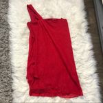 Max and Cleo  red glitter one shoulder layered dress Photo 3