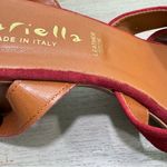 Mariella Italian Suede Leather Sandals Block Heel Burgundy Red Size 9.5 Fall Photo 11