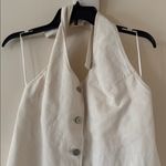 Reformation  Brittany Denim Halter Mini Dress, Size Medium, $198 Photo 6