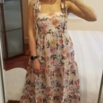 House of Harlow Floral Linen Maxi Dress M Photo 3