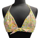 Victoria's Secret Victoria’s Secret Gold Metallic Paisley Bikini Top Photo 0
