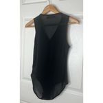 Glassons Women's Black V-Neck Sleek Bodysuit Semi-Sheer Night Out Size Medium Photo 4