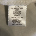 Candie's Candie’s Women’s Blouse XL Cream Lace Cap Sleeve Top – Good Condition Photo 7