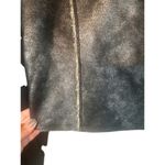 Ella Moss Black Faux Suede Leather Faux Fur Lined Zip Bomber Jacket Women Sz S Photo 3