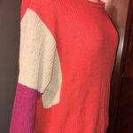 Mine…Colorblock Crewneck Sweater Orange Photo 0
