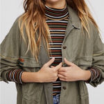 Free People | Slouchy Military Jacket, Size L Photo 0