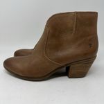 Frye Jennifer Ankle Leather Booties Side Zip Boots Light Brown Women's Size 6.5 Photo 2