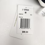 l*space L* Helena Bikini Top in Black Cream Size Medium V Wired Front NWT Photo 3