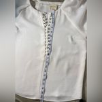 Sézane  White Long Sleeve Blouse with Covered Buttons size 34 Photo 9