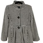 bitten by Sarah Jessica Parker Houndstooth Coat Black White Size Medium Photo 1