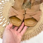 Paul Green  Tan Suede Cross-Front Velcro Ankle Strap Heel Sandals UK4.5/US7 Photo 4