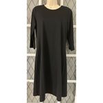 Susan Graver  Dress  Ponte Knit Black ~"knee" Length~ LOVELY PULLOVER! SIZE Small Photo 1