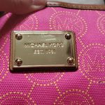 Michael Kors Pink Logo Canvas Tote Photo 4