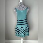 Free People Womens Polka Dot Lace Trapeze Dress in Navy and Muted Teal Size XS Photo 5