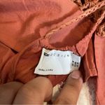 ASOS DESIGN long sleeve top with crochet detail and tie waist in Rust Size: 14 Photo 5