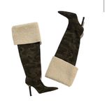 Good American  Sherpa Camo High Boots Designer By Khloe Kardashian NWOB Photo 7