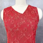 Y2K Womens Ethereal Mesh Dress Medium Cottage Fairy Grunge Artsy Glam HOCO Red Photo 11