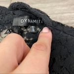 Dynamite  Lace Top V-neck Jumpsuit Black S Photo 3